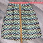 Modcloth  Daytime Dazzler Chevron Stripe A Line Skirt Pastel Multicolor Medium Photo 13