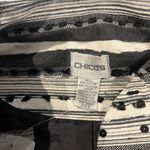 Chico's  women's sz 2 Sequin striped black & white blazer jacket NWT Photo 5