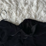 Jcrew  Cropped Velvet Jumpsuit Black Size 6 Photo 5