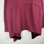 Free People Westwood Cardigan Maroon Velvet Trim Sz XS Oversized Hooded Photo 13