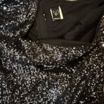 Windsor  One Shouldered Black/Sliver Sequin Mini Formal Dress Photo 2