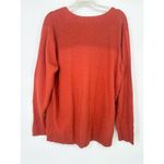 Eddie Bauer  Lambswool Wool Blend Cardigan Orange Sweater Womens Size XXL Preppy Photo 2