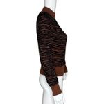 EXPRESS x Negin Mirsalehi Sweater Womens Small Brown Black Tiger Stripe Edgy Photo 2