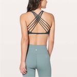 Lululemon  Free To Be Wild Bra Size 4 Teal Shadow Strappy Yoga Pilates Sports Bra Photo 1