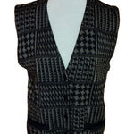 Vtg 90s geometric patchwork cardigan vest Size M Photo 0