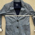 Gap Blazer Jacket Cuffed Pockets Business Formal Denim Inspired Size 0 Like New Photo 6