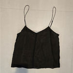 Alexander Wang T by  Silk Chiffon Black Spaghetti Strap Top Photo 2