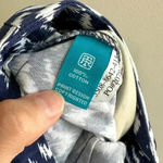 Tori Richard Ikat Navy and White Print Mini Skirt, Preppy Tennis Prep, Size 6 Photo 15