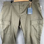 Democracy Womens Pants 24W Green Ab Solution High Rise Cargo Utility Cropped NWT Photo 3