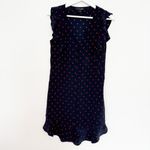 Intermix  Women's Silk Polka Dot Dress Blue Red Size‎ Small Photo 2