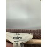 Entro Top Women SMALL Brown Purple Long Sleeve V-Neck Lace Trim Ribbed Photo 4