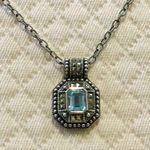JACK JUDITH  Blue Topaz Marcasite Sterling Silver Necklace Photo 3