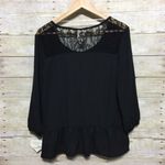 Self Esteem  Eyelash Lace Trim Hi-lo Blouse Size medium Photo 4