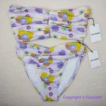 New! Set! Beth Richards Delrey Bikini Top and bottom, 70’s floral‎ bikini, L Purple Size L Photo 2