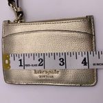 Kate Spade New York Gold Metallic Card Holder Coin Purse Keychain Photo 4