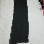 None Black Sparkly Scarf with Tassels Photo 3