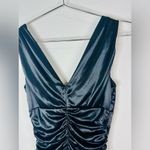 Pompous Girly Black Satin Ruched Bodycon Mini Dress Sz Small Embellished Waist Photo 8