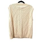 CALLAHAN KNITWEAR Chelle Cable Knit Sweater‎ Vest Sz XL White Photo 2