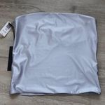 Aritzia Ten SATINETTE SWIPE TUBE TOP Silver Photo 0