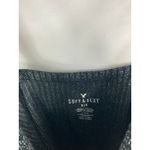 American Eagle  Soft & Sexy Silver Black Ribbed Tank Size Large Photo 1