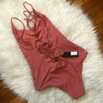 NWT Tavik ‘Monahan’ Lace Up One Piece Swimsuit Red Size M Photo 3