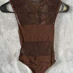 Zara Brown fishnet bodysuit with mesh details Photo 0