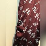 A New Day  Burgundy Floral Asymmetrical Dress Photo 4