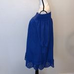 Fashion Collection blue open flower off shoulder mini dress Size XL Photo 2