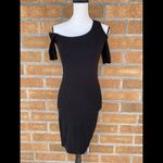 Helmut Lang 
Black Knit One Shoulder Dress small Photo 2