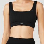 Alo Yoga Alo Seamless Cable Knit Bra - Black & Grey bundle size large Photo 5