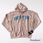 New Pacific & Co. hoodie Unisex Destin Florida zip up in pink size Large Blue Photo 1