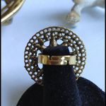 Trendy Boho Round Turquoise Ring Blue Photo 1