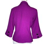 Mary Kay Consultant Women's Blazer Purple Tweed Wool 3/4 Sleeve Jacket 16 Photo 1