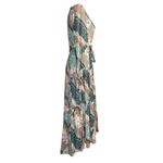 Jaase NWT Anthropologie M Patchwork Midi Dress Tiered Flowy Long Sleeve Modest Photo 5