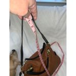 Steve Madden Chestnut Brown Shoulder Bag with Black Handles Photo 4