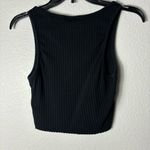 Topshop  Black Ribbed Cropped Tanktop Size 6 Photo 1