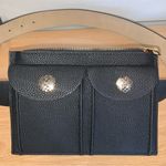 Vince Camuto Black Faux Leather Fanny Pack Belt Size Medium Photo 7