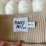 Princess Polly  Tan Knit Blouse Casual Cropped Style Photo 3