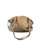 HOBO Leather Slouchy Shoulder Bag Taupe Zip Top Women's Purse Brown Photo 2