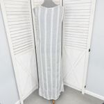 Natural Impressions Striped Muslin Swim Cover Maxi Dress White Medium White Photo 3