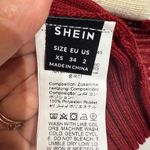 SheIn Burgundy Button Front Sweater Sz 2 Photo 3