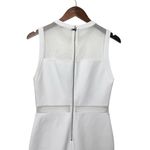 Alice + Olivia White Mesh Panel Sheath Midi Dress Sleeveless Women’s Size 6 Photo 6