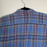 Retro Lauren Jeans Co. Womens Long Sleeve Tartan Plaid Button Down Shirt Large Blue Size XS Photo 2