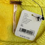 Free People Ottoman Check Knit Sweater Pullover Womens XL Lemon Yellow Boho NWT Photo 12