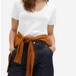 Everlane Womens The Organic Cotton V-Neck T Shirt Top White XS Photo 0