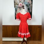 Adorable Vintage 1970s Partners Please Squaredance Dress! Red Size 18 Photo 1