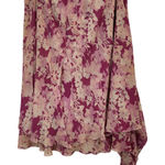 Lane Bryant Chiffon Pink Floral Knee Length Asymmetrical A-Line Skirt Size 14/16 Photo 0