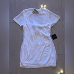 Lulus  dress small NWT made with love Low Round neck Open Back waistline White Photo 5
