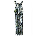 Chico's Maxi Blue Floral Watercolor Resort Keyhole Halter Dress Size 3 (XL) Photo 1