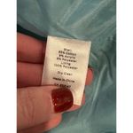 Talbots  Blue Shimmer Crew Neck‎ Snap Button Front Puff Sleeve Jacket Size 10 Photo 8